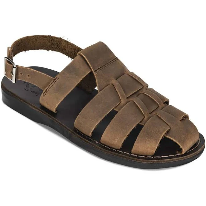 shoes Michael Men's Closed Toe Leather Fisherman Sandals Jerusalem Sandals $81.95