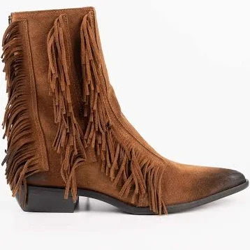 shoes Mimmù Women's Suede Texan Ankle Boots with Fringes Mimmù Shoes $220