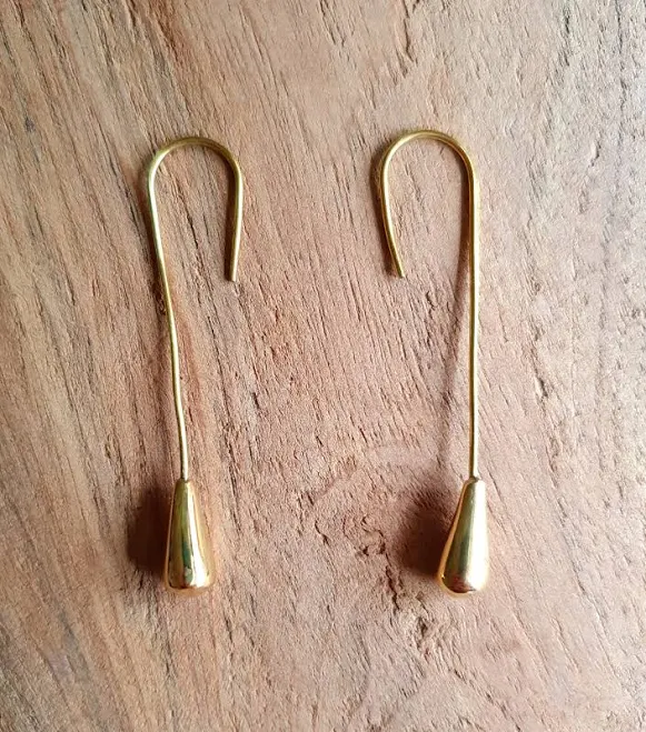 accessory Minimalist Gold Pendant Dangle Earrings Etsy - Seller $29.32