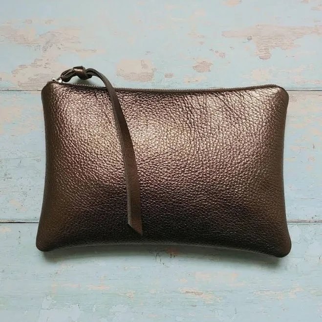 bag Minimalist Leather Clutch Etsy - Seller $70