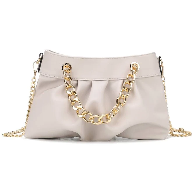 bag MKF Collection Women's Marvila Minimalist Vegan Leather Chain Ruched Shoulder Bag MKF Collection $32.4