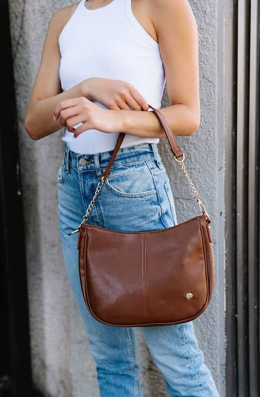 bag Modern + Chic Marissa Vegan Leather Saddle Crossbody Bag Modern and Chic $49