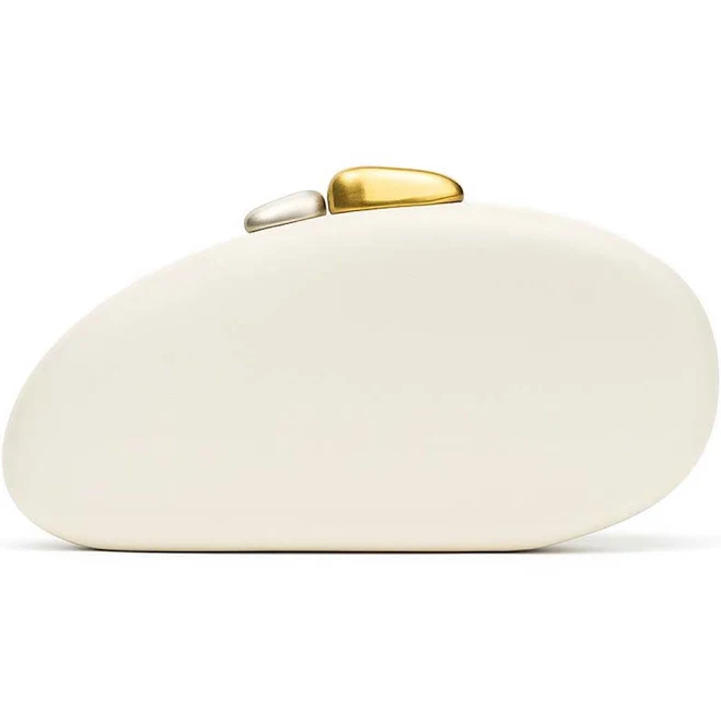 bag Modern Pebble Shaped Faux Leather Clutch Chicwish $39.9
