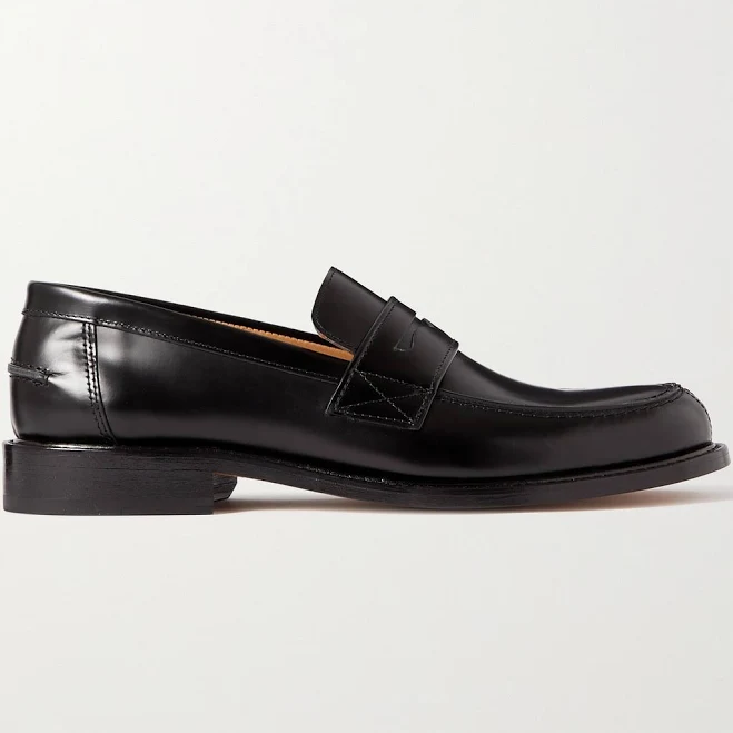 shoes Mr P. Scott Men's Polished-Leather Penny Loafers MR PORTER $142