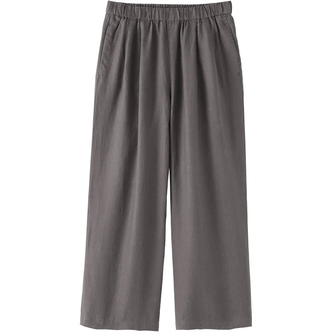 linen outfit Muji Women's Linen Wide Pants muji.us $79.9