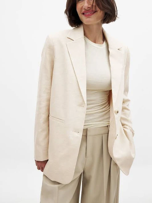 outerwear NA-KD Oversized Tailored Linen Blazer NA-KD $109.95