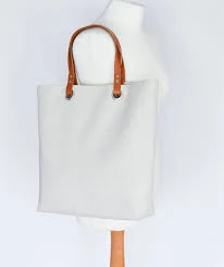 bag Natural Canvas Medium Tote Bag with Leather Handle Straps, Cream Shopper Tote Bag with Pockets, Beach Bag for Women, Gift for Her. Etsy $140.61