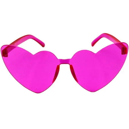 accessory Neon Pink Heart Cat-Eye Glasses Walmart - Mardi Gras Spot $10.99