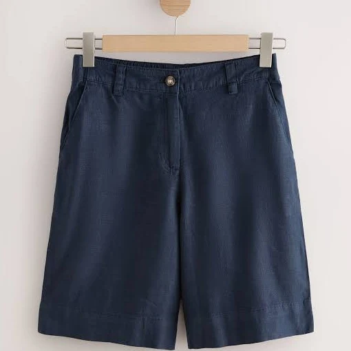 bottom Next Women's Linen Blend Bermuda Shorts Next USA $37