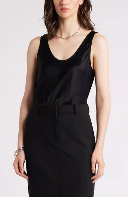 top Nordstrom Satin Scoop Neck Tank Nordstrom $59.5
