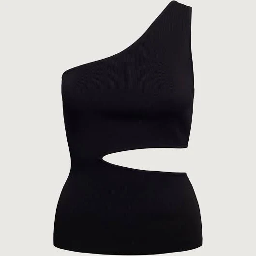 one shoulder top Oak + Fort One Shoulder Knit Tank with Cutout Oak and Fort US $19.99