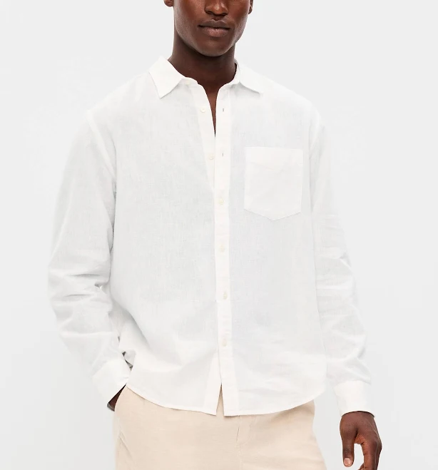 top Old Navy Men's Classic Fit Linen-Blend Shirt Old Navy $26.99