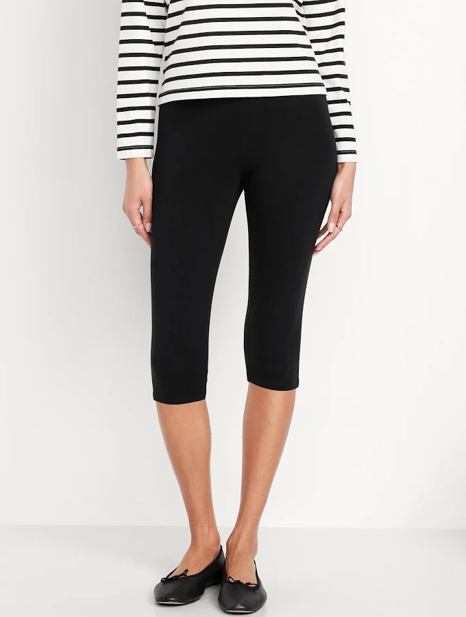 leggings Old Navy Women's High-Waisted Layering Capri Leggings Old Navy $14