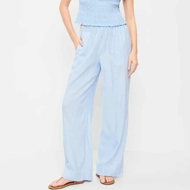 pants Old Navy Women's High-Waisted Linen-Blend Pants Old Navy $28