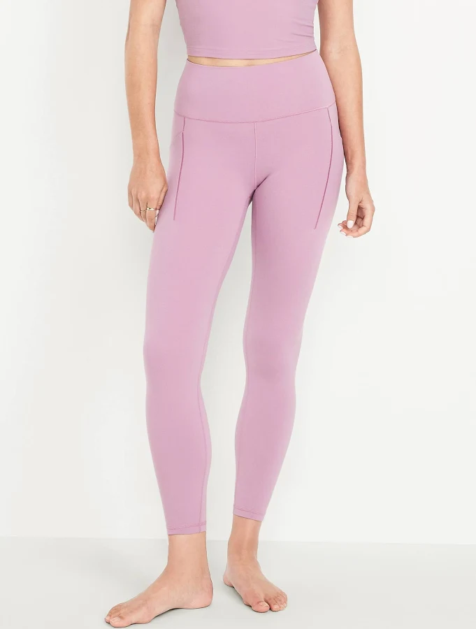 leggings Old Navy Women's High-Waisted Studiosmooth 7/8 Pocket Leggings Old Navy $11.49