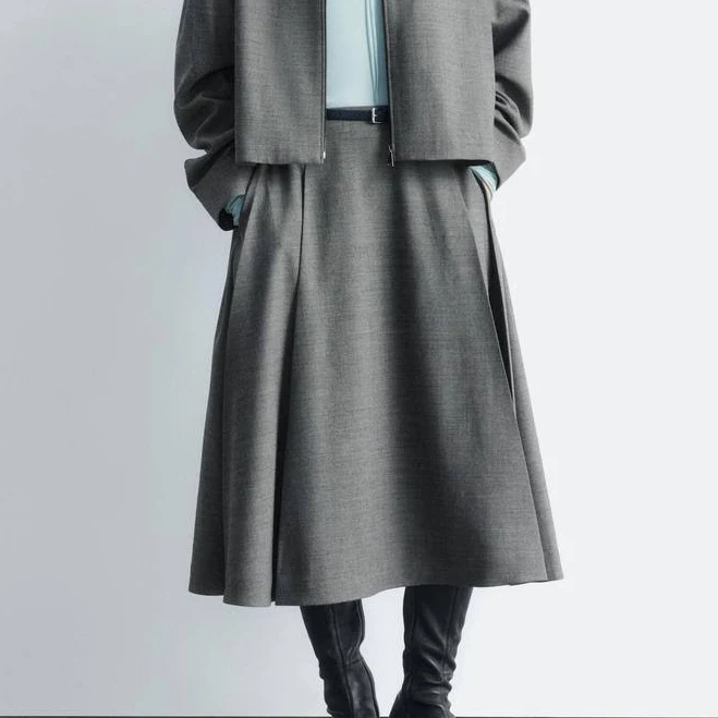 skirt & Other Stories Pleated Wool Midi Skirt & Other Stories US $199