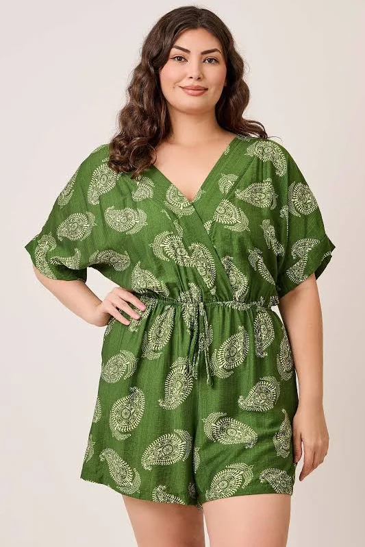 romper Paisley Romper with Drawstring Waist Esme and Elodie $54.95