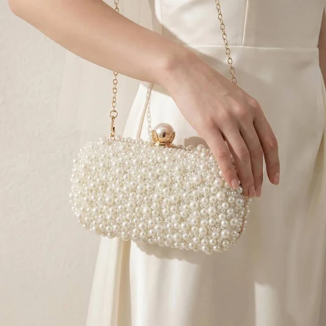 bag Pearl Beaded Clutch Bag Etsy - Seller $55.3