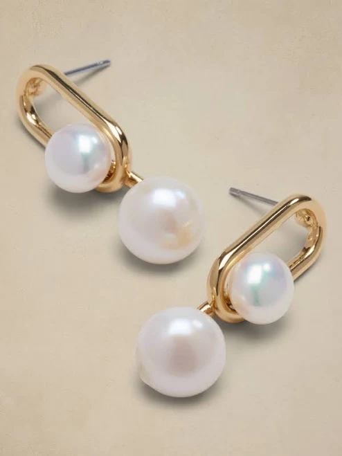 accessory Pearl Drop Earrings Banana Republic Factory $22.5