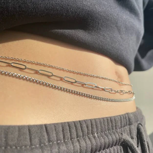 accessory Personalized Dainty Silver Body Chain Etsy - Seller $24.8