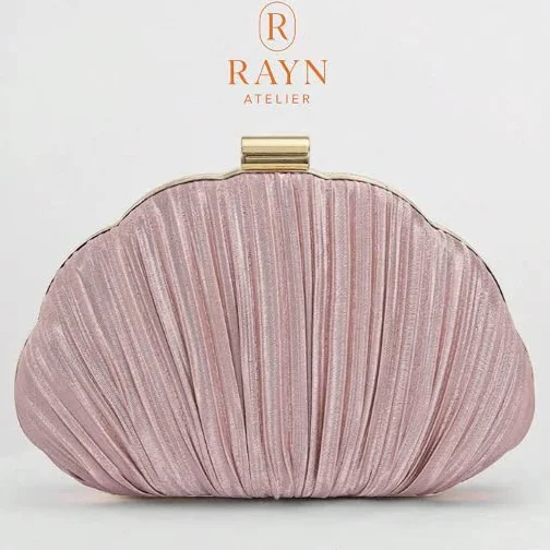 bag Pleated Satin Evening Clutch with Chain Strap Etsy - Seller $38.44