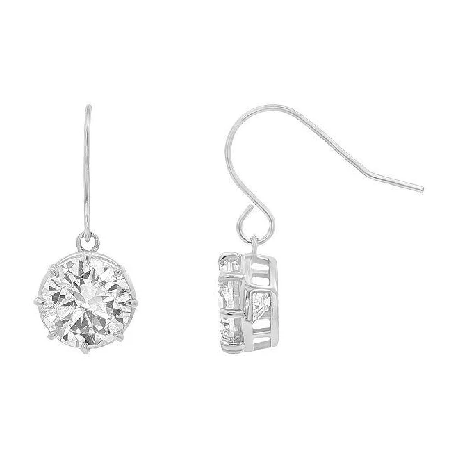 accessory Primrose Women's Sterling Silver Cubic Zirconia Drop Earrings Kohl's $23.79