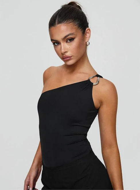 one shoulder top Princess Polly Talija One-Shoulder Bodysuit Princess Polly US $30