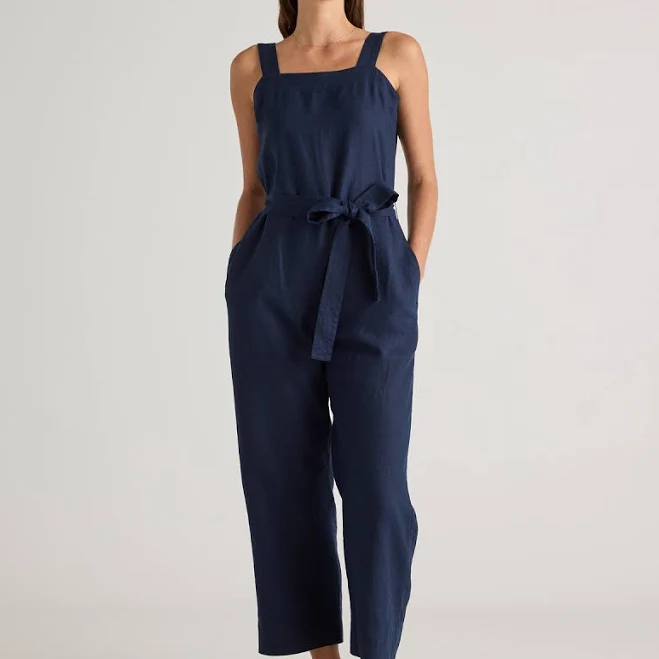 linen outfit Quince Women's European Linen Square Neck Jumpsuit Quince $64