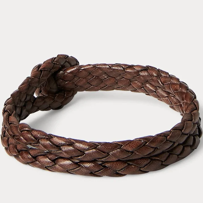 accessory Ralph Lauren Hand Braided Leather Bracelet Ralph Lauren $95