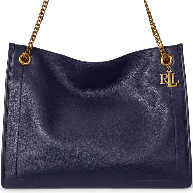 bag Ralph Lauren Women's Bradley Large Pebbled Leather Tote Bag Macy's $225