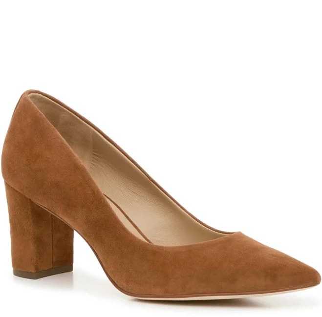 shoes Ralph Lauren Women's Lanette Suede Block-Heel Pumps DSW $124.98