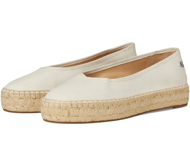 shoes Ralph Lauren Women's Luize Canvas Ballet Espadrilles 6pm.com $40.5