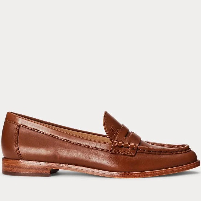 shoes Ralph Lauren Women's Wynnie Burnished Leather Loafers Ralph Lauren $195