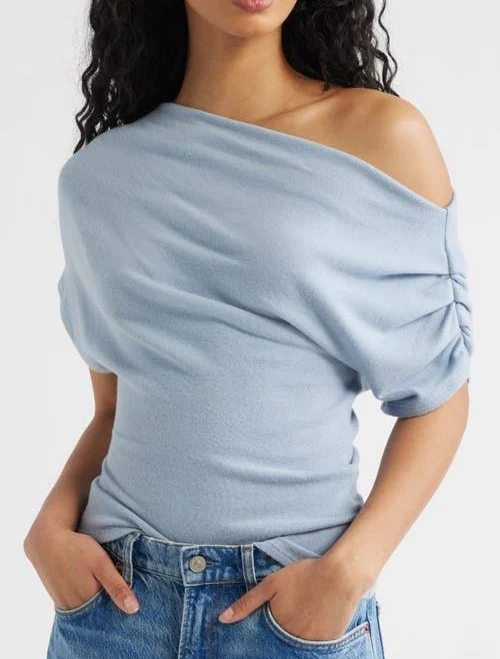 one shoulder top Reformation Women's Iris Draped Top Nordstrom $98