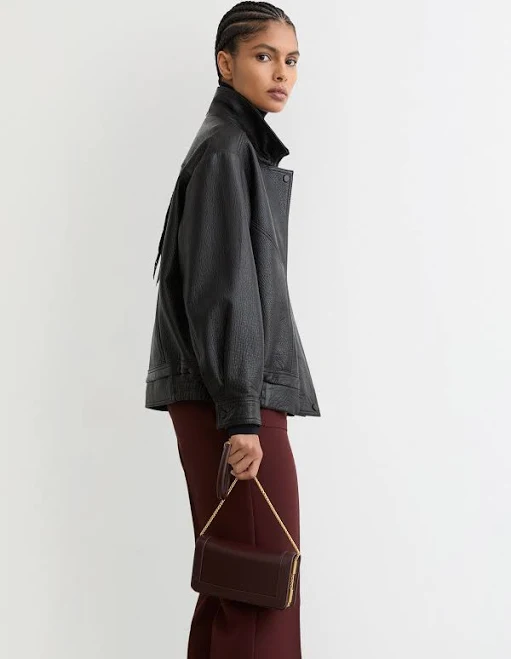 bag Reiss Talia Leather Chain-Strap Cross-body Bag Reiss $175