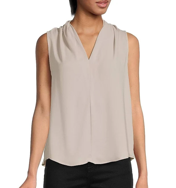 top Renee C V-Neck Sleeveless Top Saks OFF 5TH $34.99