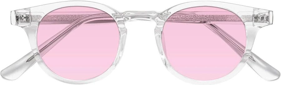 accessory Retro-Vintage Low Bridge Fit Round Tinted Sunglasses Yesglasses $41.33