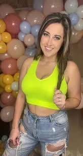 top Ribbed Racerback Crop Top- Neon Lime Windmill Gypsy $16.5