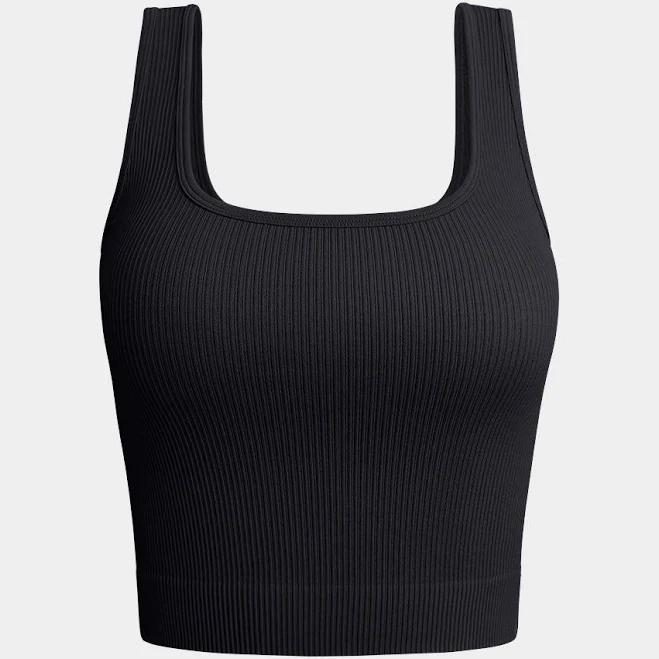 top Ribbed Seamless Yoga Crop Top OQQ Activewear Store $11.54