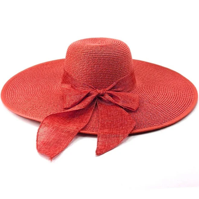 accessory Ribbon Wide Brim Raffia Sun Hat Retro Stage $32.99