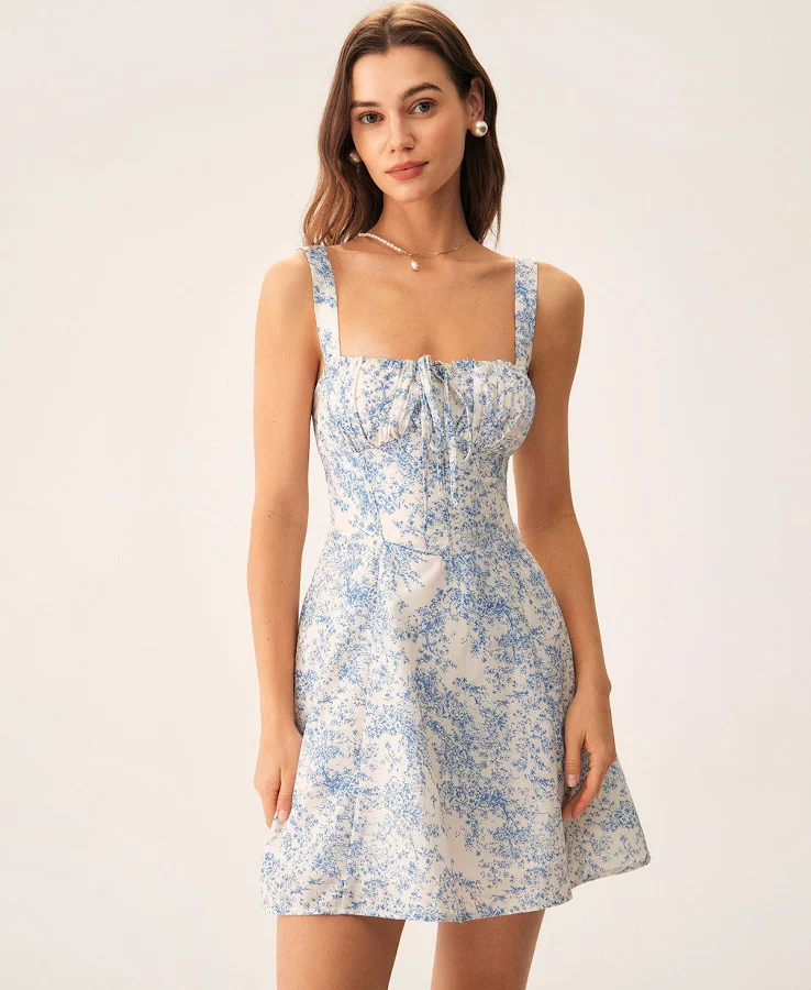 dress Rihoas Ditsy Floral Fit and Flare Bustier Mini Dress Rihoas $39