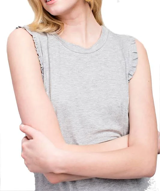 sleeveless top Ruffle Neck Tank Top Bend $15