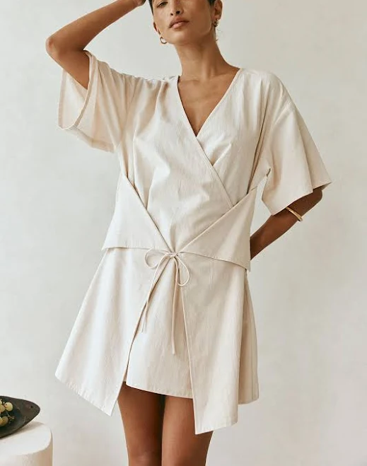 dress Sabo Harper Short Sleeve Wrap Mini Dress SABO $62.24