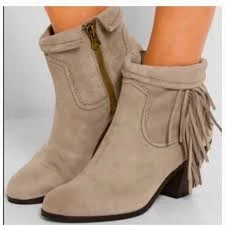 shoes Sam Edelman Shoes Sam Edelman Louie Womens Suede Fringe Boots Poshmark $40