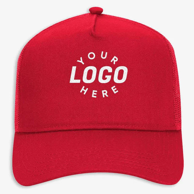 accessory Sample - Otto Cap Five-Panel Trucker Hat - Embroidered - Red Custom Ink $8.15