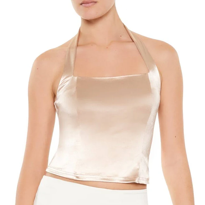 crop top Satin Halter Crop Top Forever 21 $9.98