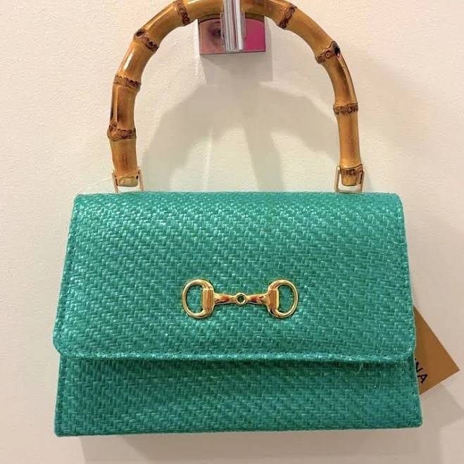 bag Savannah Woven Handbag/Crossbody with Bamboo Handle Poshmark $70