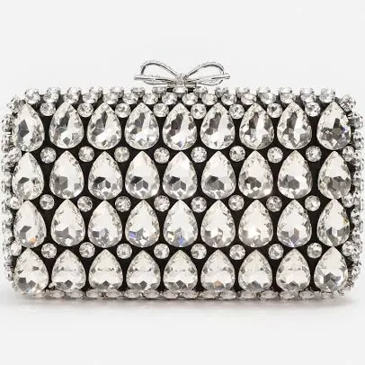bag Self Portrait Satin Crystal Bow Clutch self-portrait $735