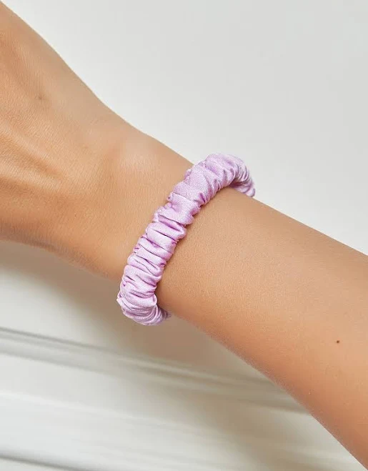 accessory Silksilky Women's 100% Mulberry Silk Skinny Scrunchie SilkSilky $9.95