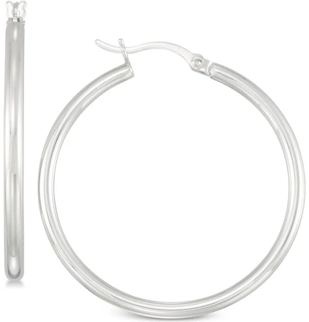 accessory Simone I. Smith Sterling Silver Polished Hoop Earrings Macy's $43.75